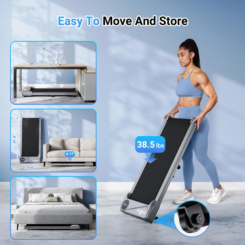 Portable Mini Treadmill 2.5HP 265 lbs Weight Capacity Y380