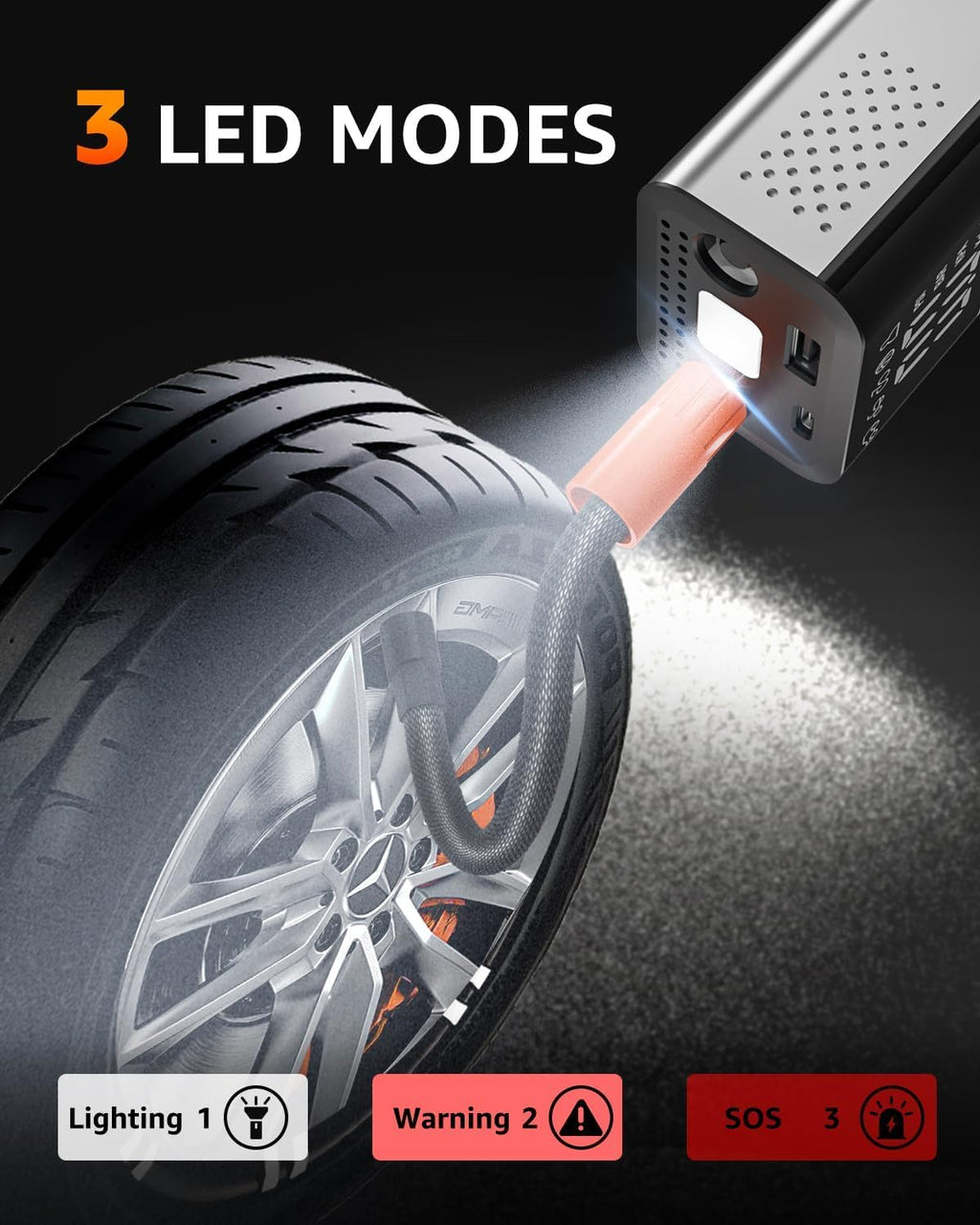Portable Cordless Tire Inflator Air Compressor 150 PSI W714