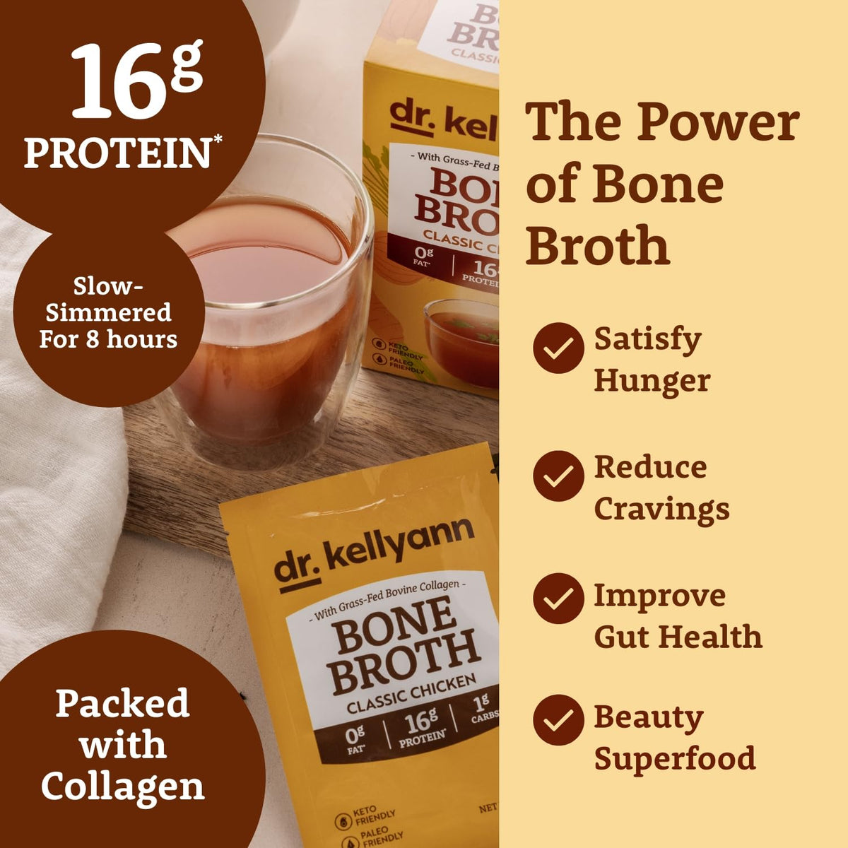 Bone Broth Packets Variety Pack 3 Boxes 21 Servings R784