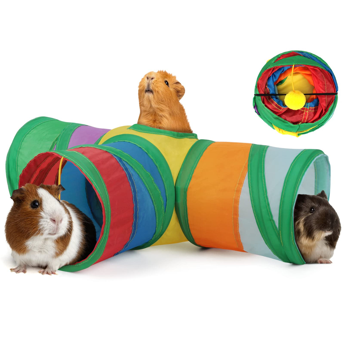 Guinea Pig Tunnels & Tubes Collapsible Small Animal Hideout G616284