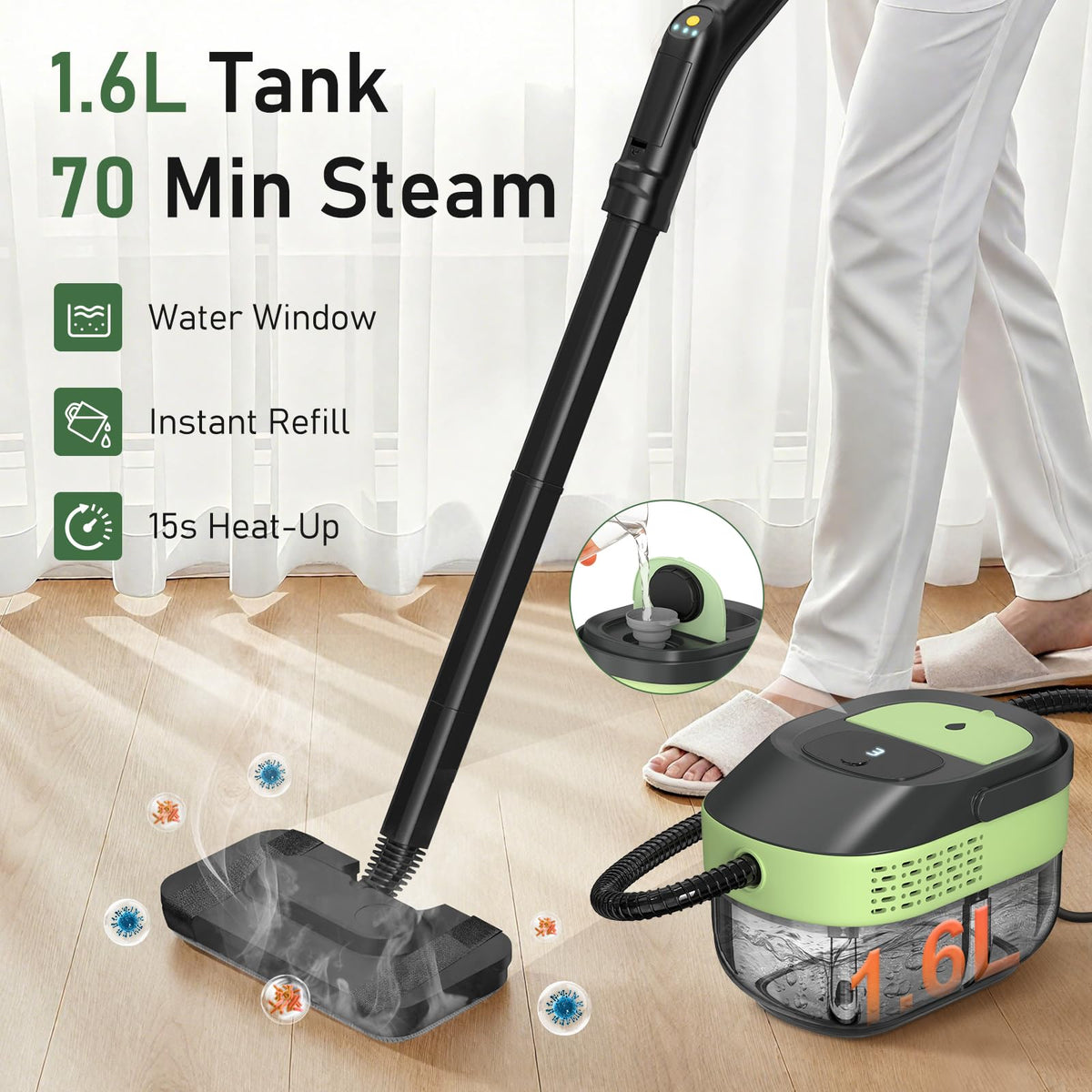 2500W Steam Mop Cleaner with 37 Accessories P698935