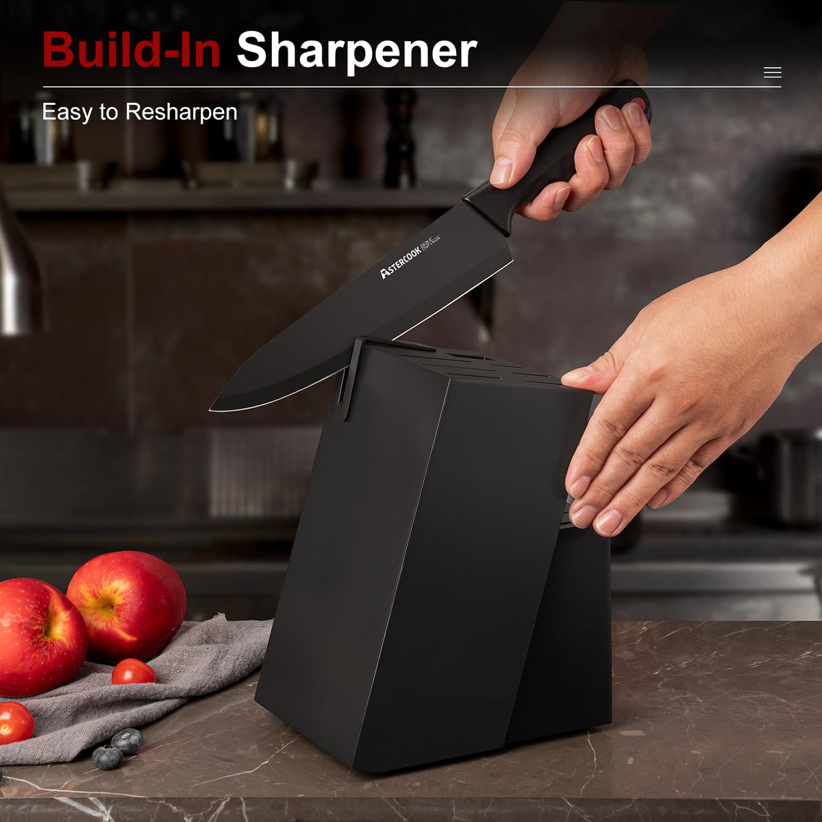 15 Pc German Knife Set with Block and Sharpener P1267
