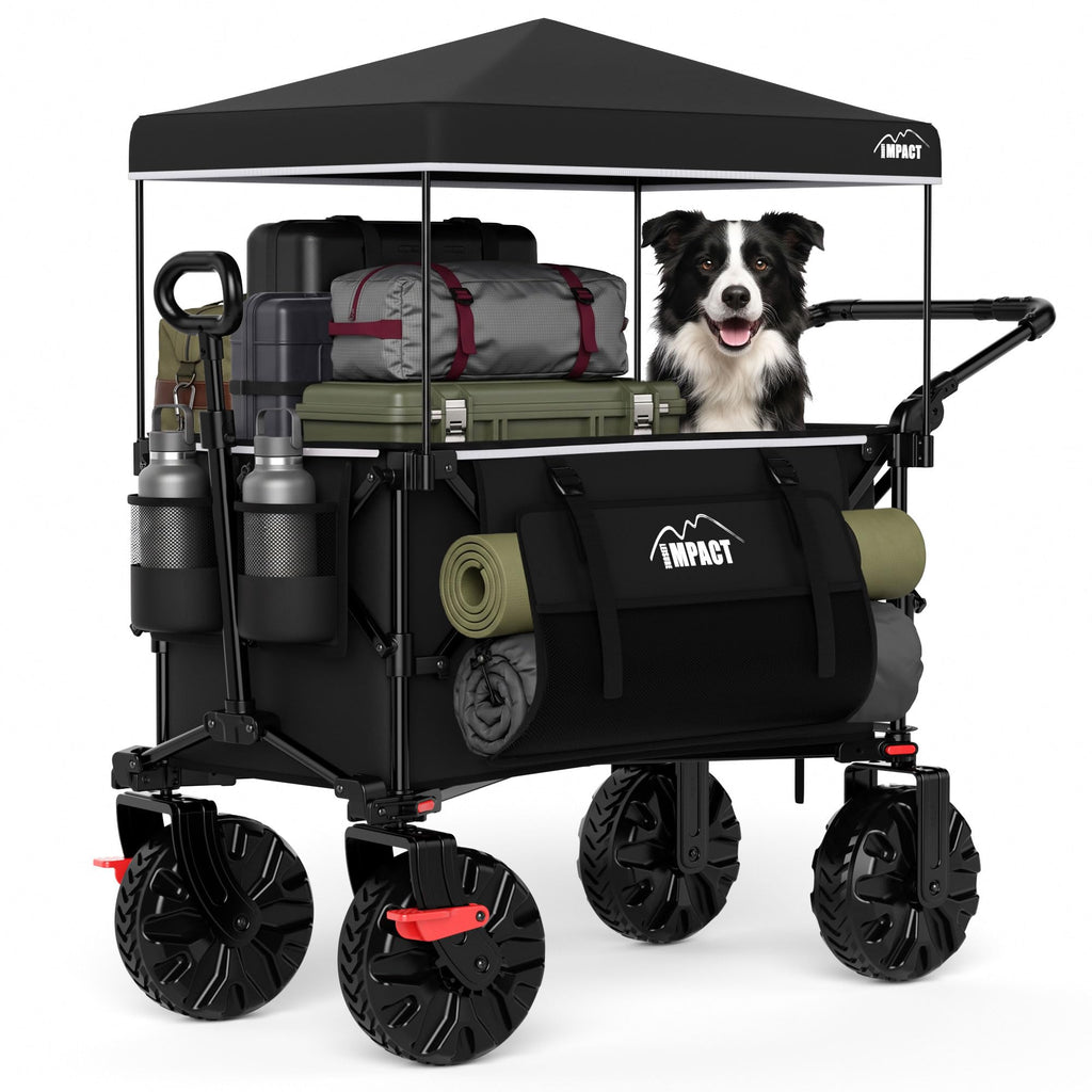 Foldable Push Wagon with Canopy W185569