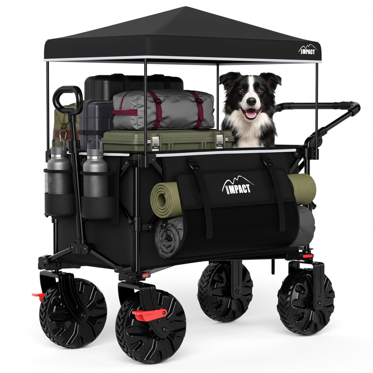 Foldable Push Wagon with Canopy W185569