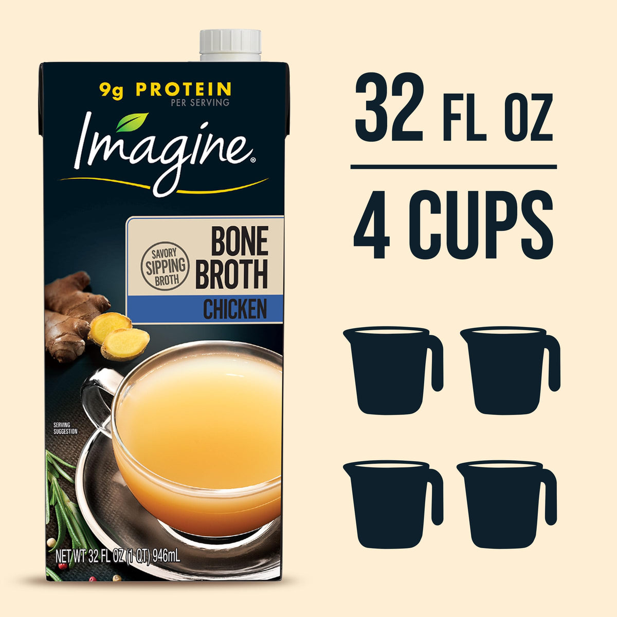 Chicken Bone Broth 32 Oz V778
