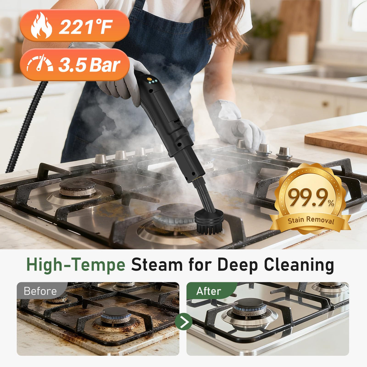 2500W Steam Mop Cleaner with 37 Accessories P698935