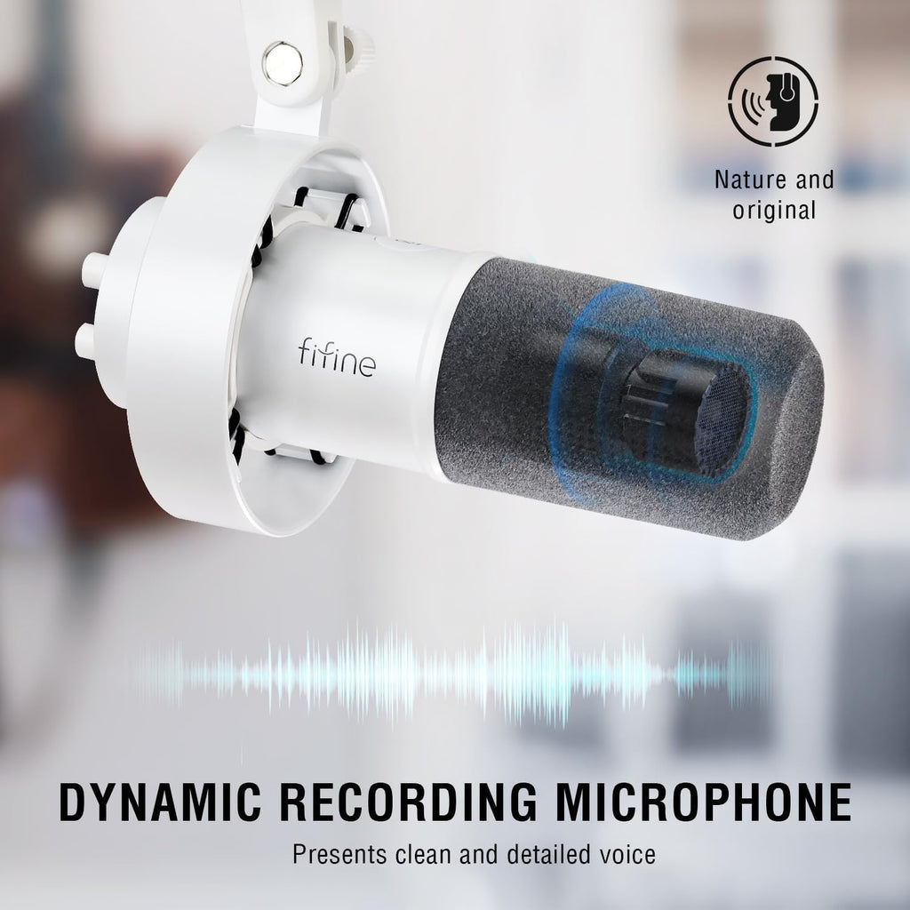 XLR Podcast Dynamic Mic with Audio Mixer C413