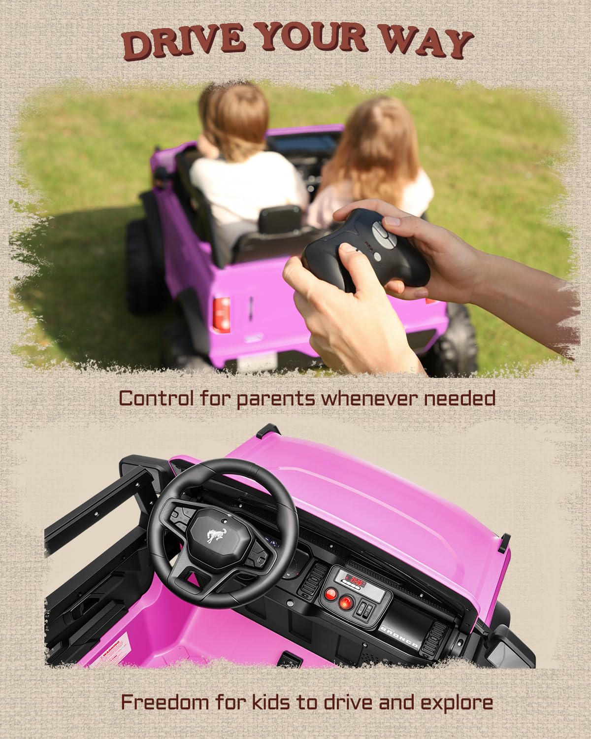24V 2 Seater Electric Ride on Truck with Remote Control N628763