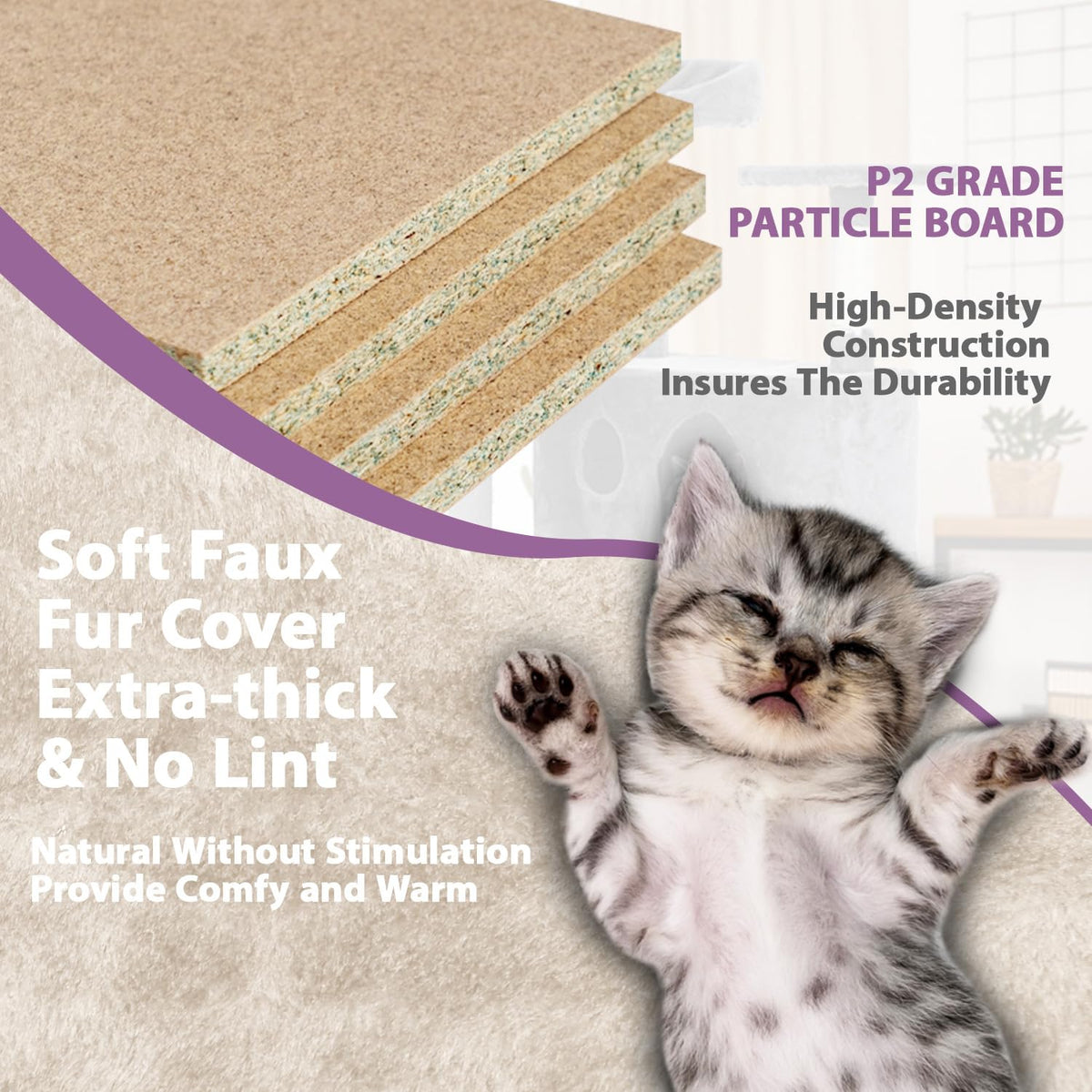 70 Inches Multi-Level Cat Tree with Scratching Posts W502