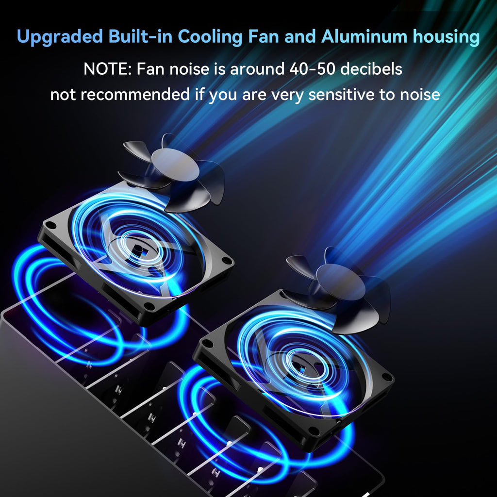 Aluminum 8 Bay Hard Drive Enclosure with Cooling Fan O267