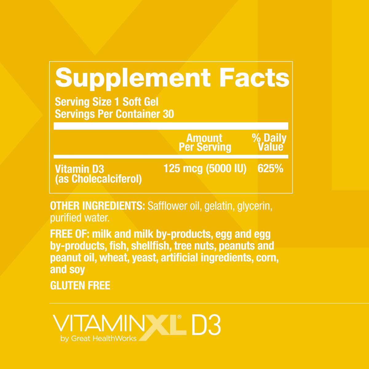 60 Soft Gels & Vitamin D3 5000 IU 30 Count A108