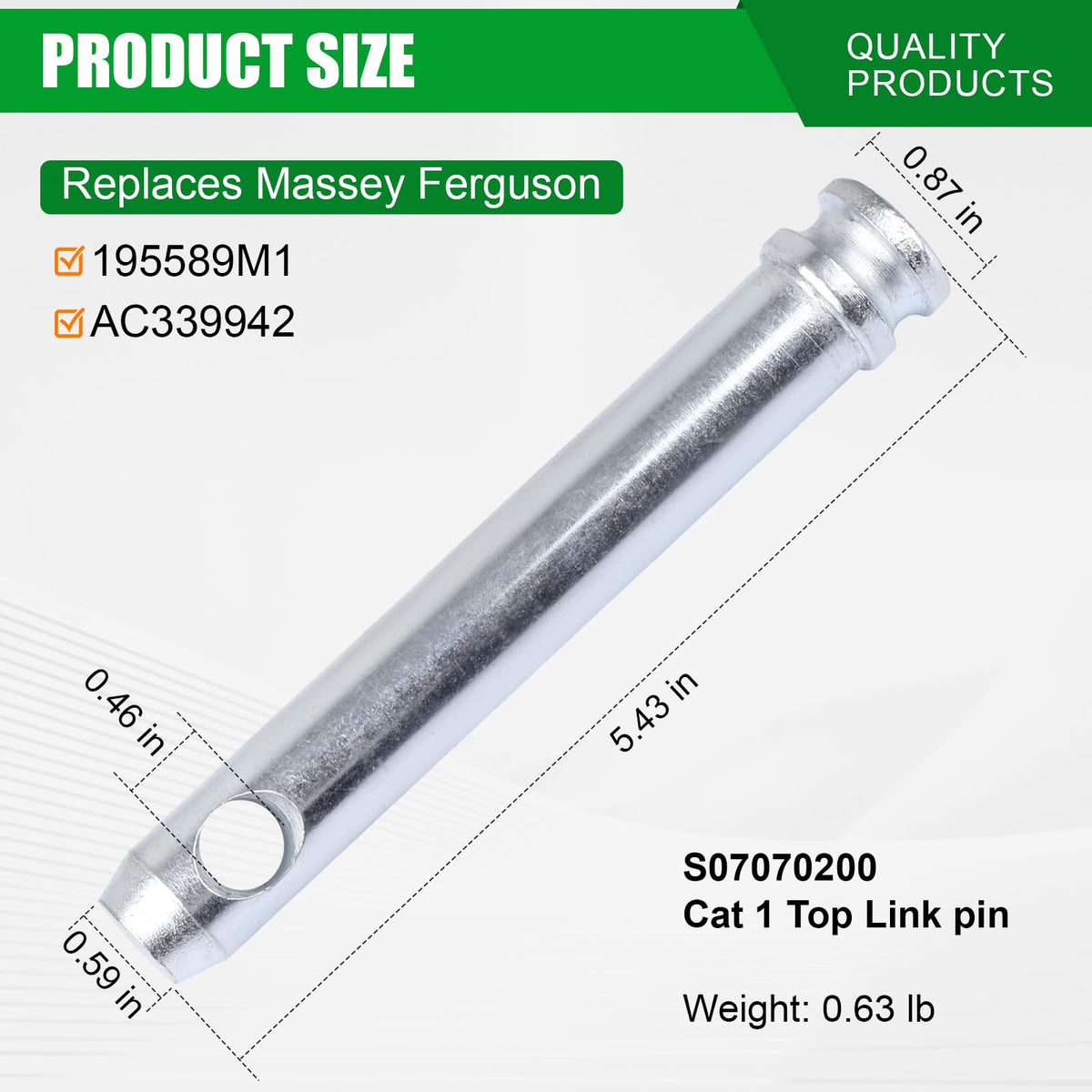 Cat 1 Tractor Top Link Pin Hitch 4 Pack G305214