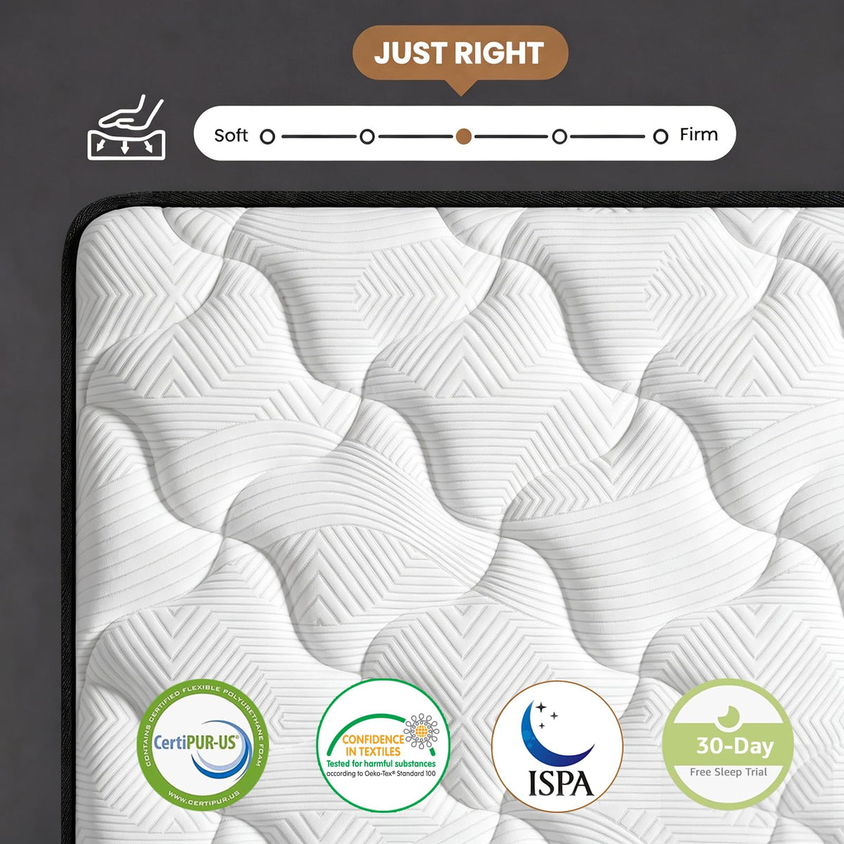 12 Inch Medium Firm Hybrid Full Mattress T873516