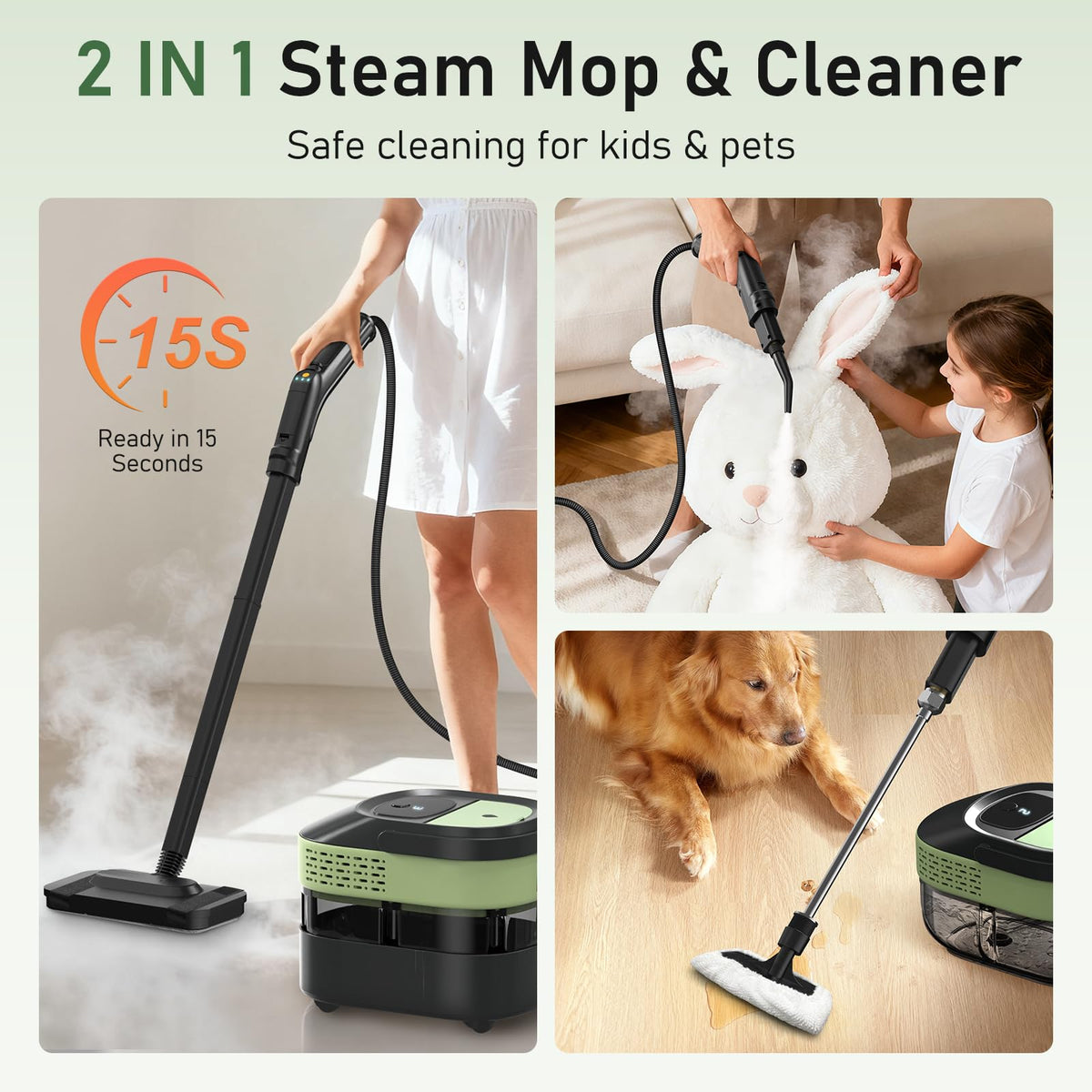 2500W Steam Mop Cleaner with 37 Accessories P698935