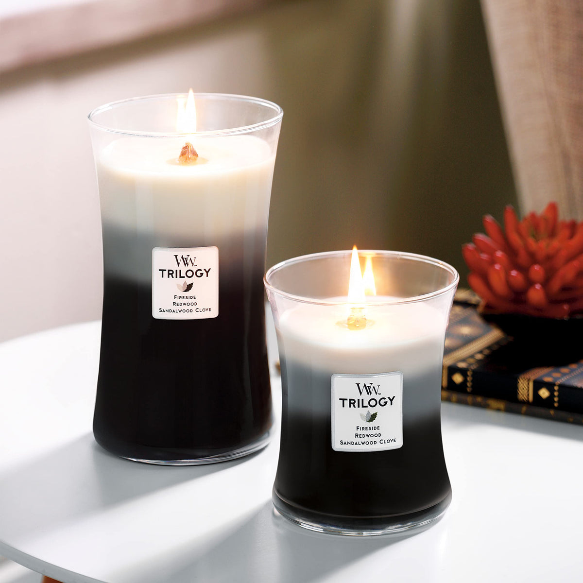 Scented Candle, 16oz Soy Blend Wax Wood Wick H456