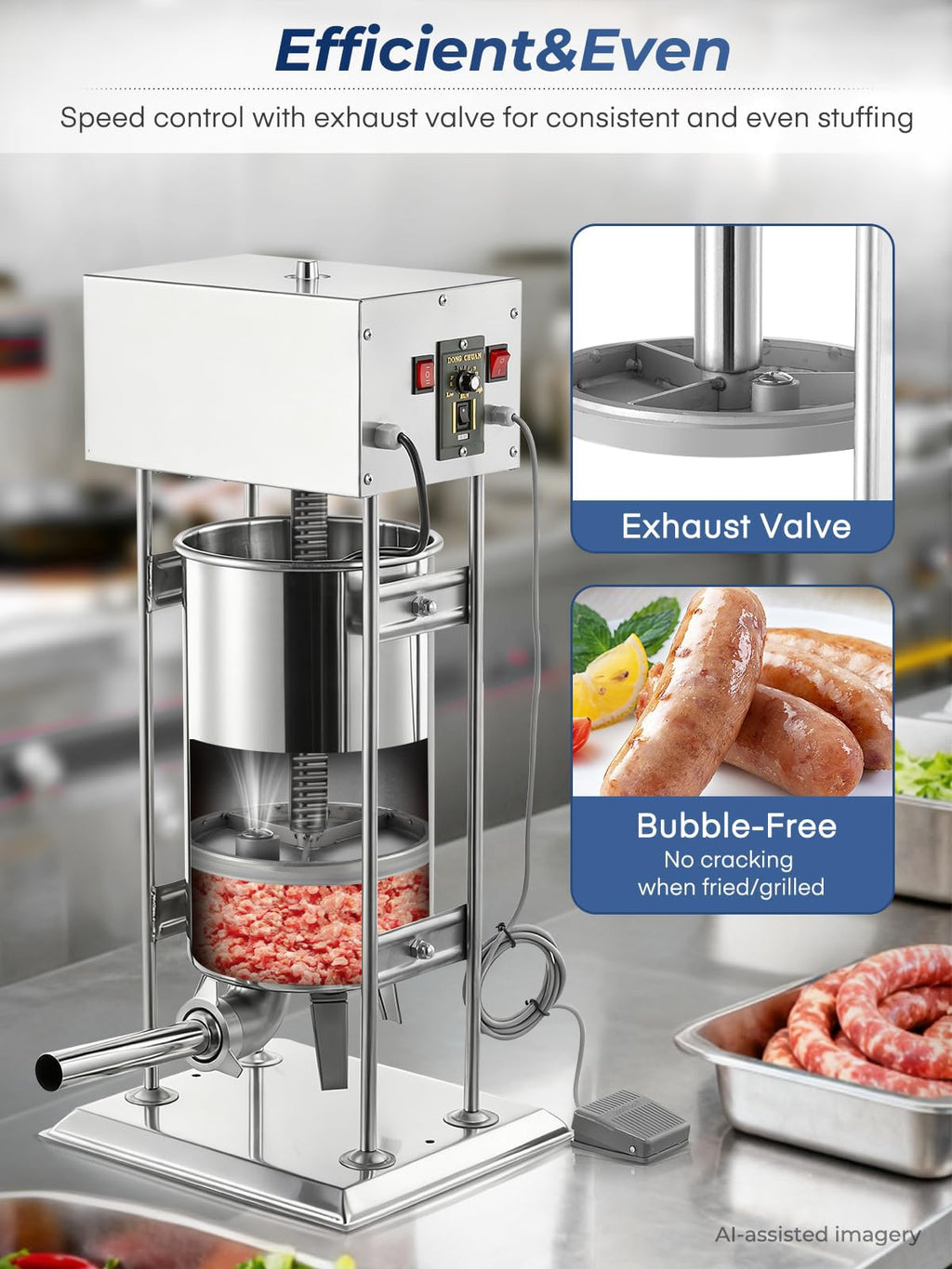 33LBS Stainless Steel Sausage Stuffer P801245