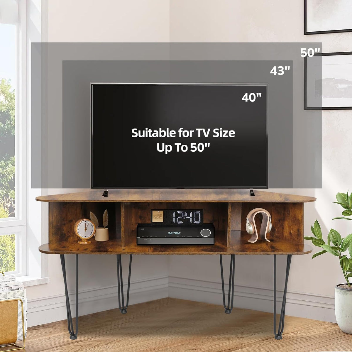 Corner TV Stand with Storage Q17258