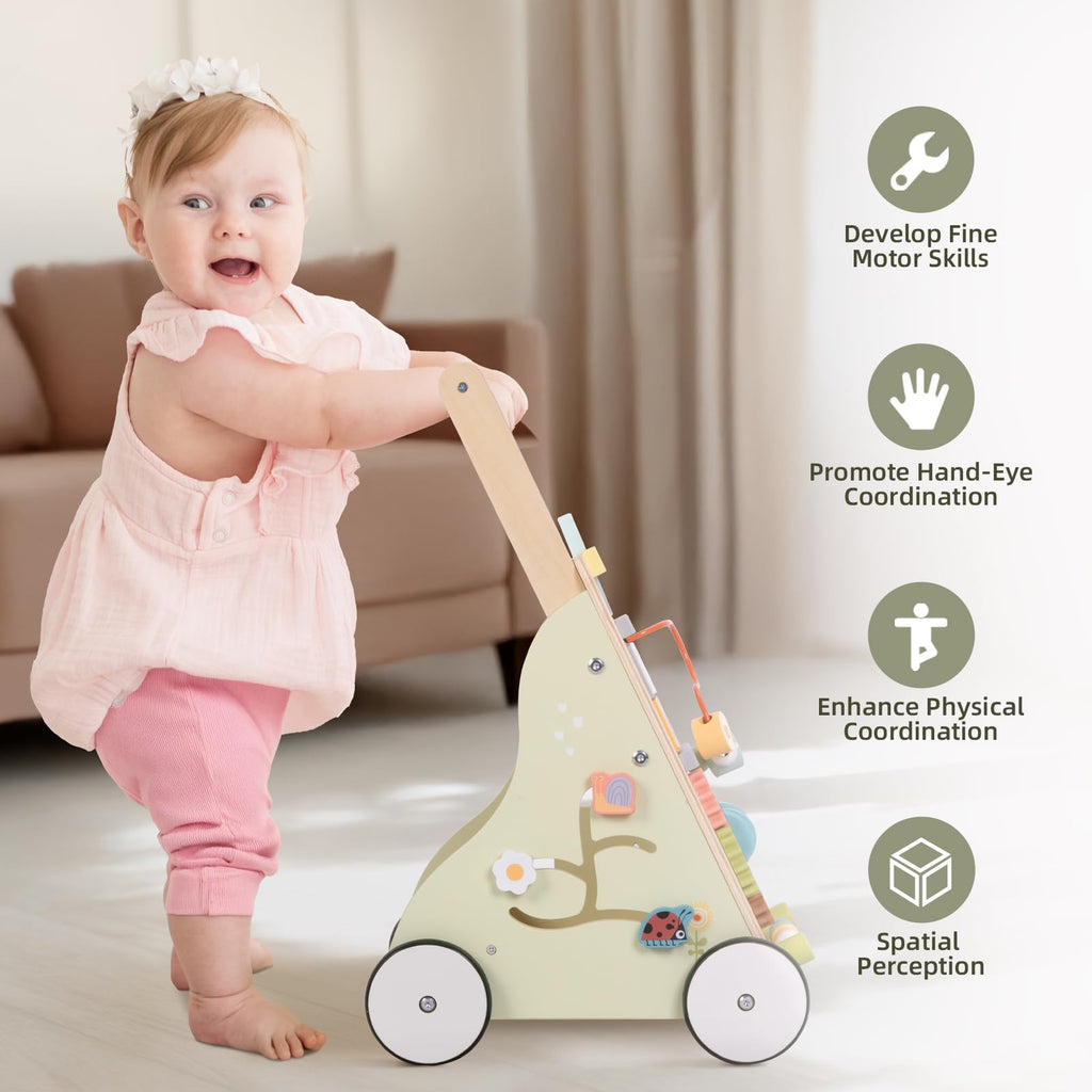 Wooden Baby Walker with Wheels N339