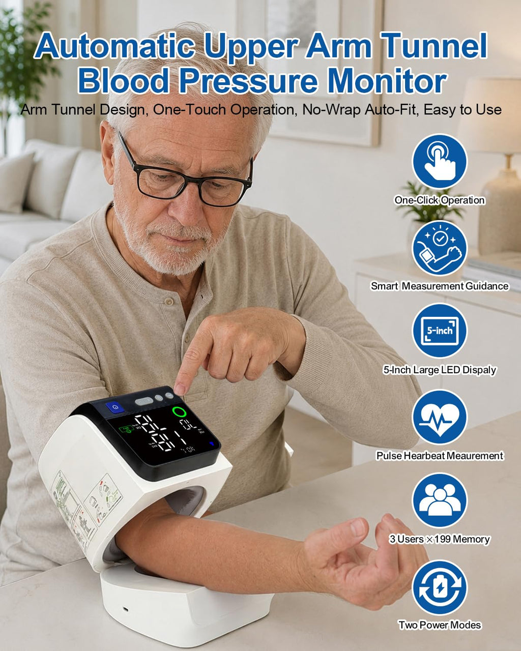 Upper Arm Blood Pressure Monitor 8.7-15.8" Cuff S31850