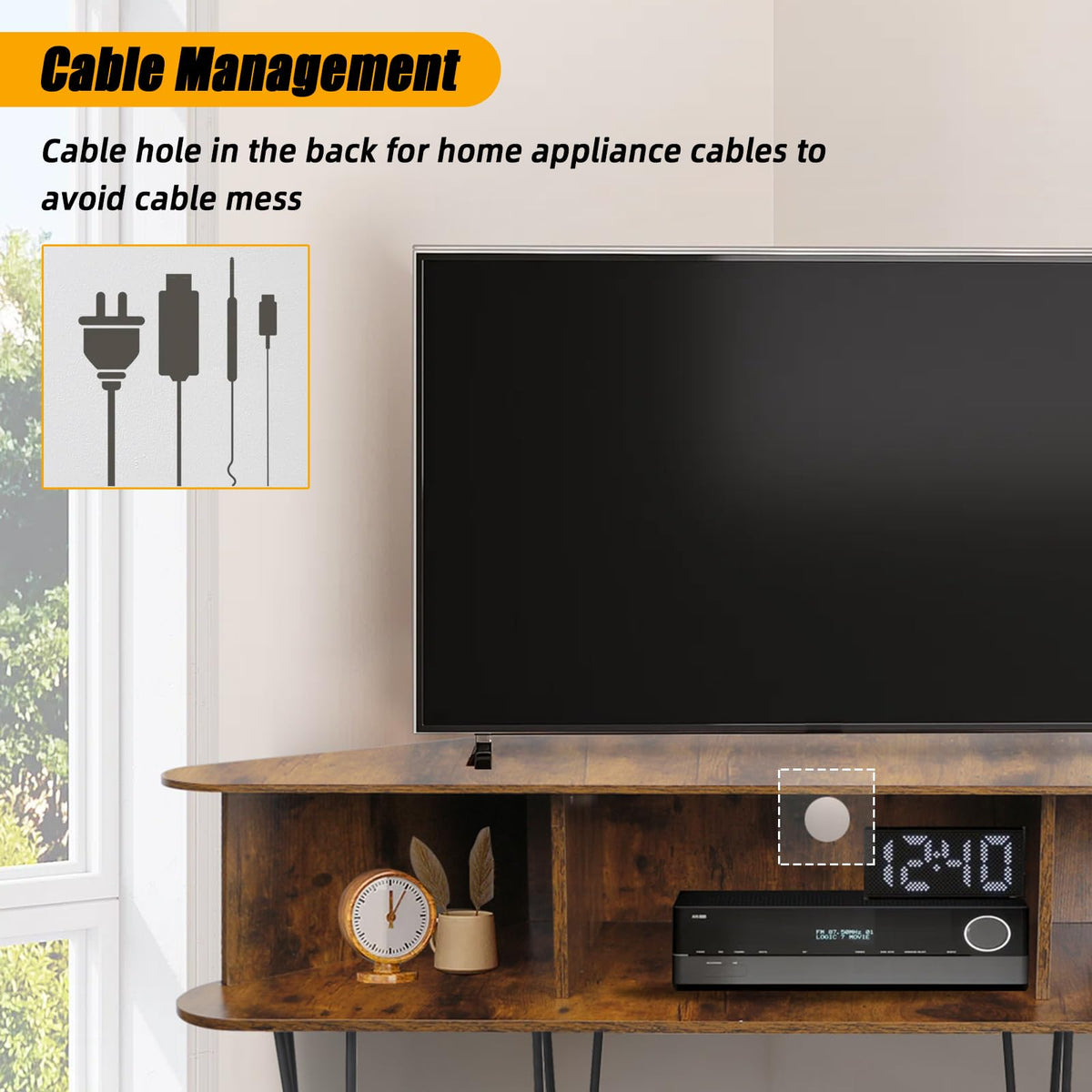 Corner TV Stand with Storage Q17258