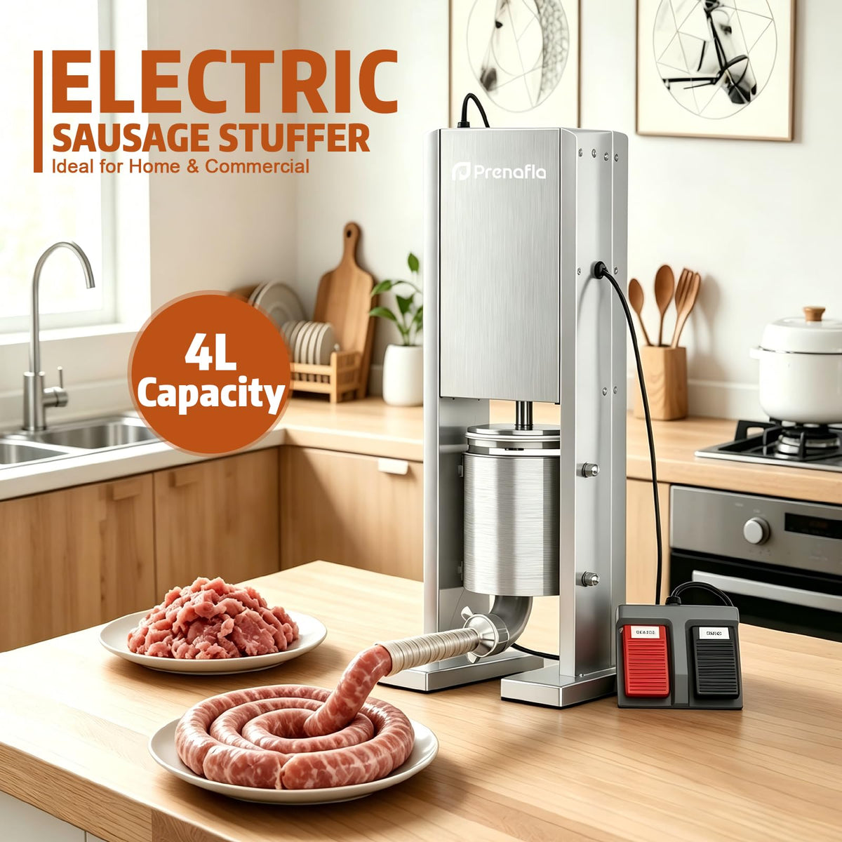 8 LB Vertical Electric Sausage Stuffer K720104