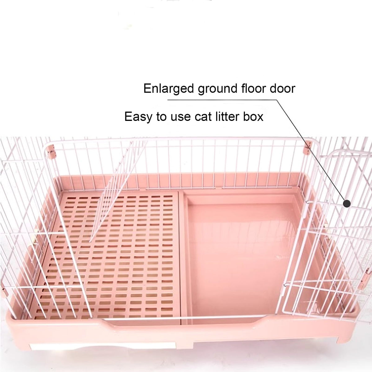 Foldable 4 Tier Detachable Cat Cage with Hammock Y80498