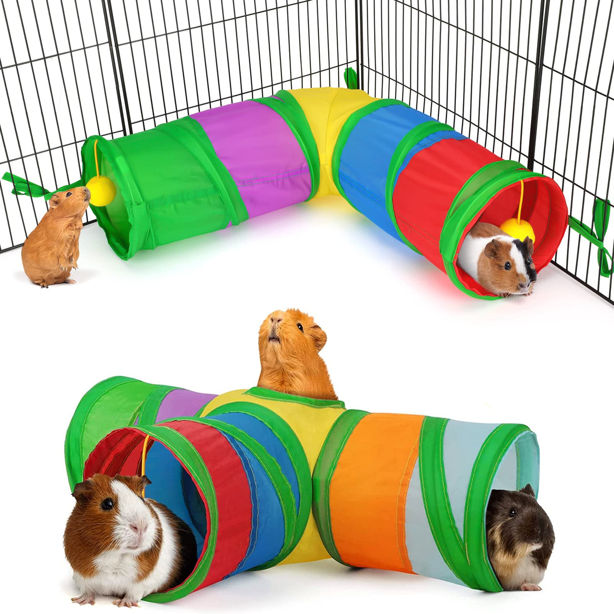 Guinea Pig Tunnels & Tubes Collapsible Small Animal Hideout G616284