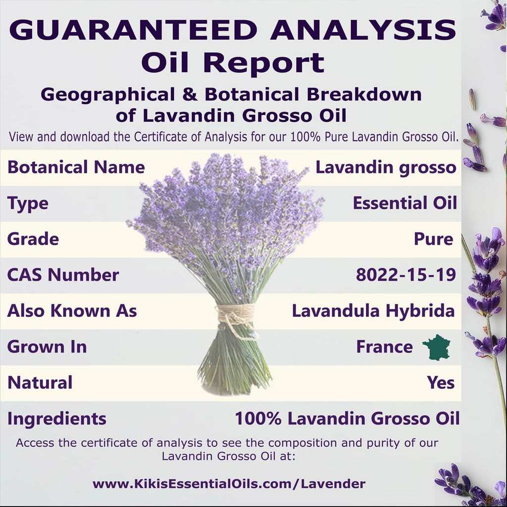 Lavender Essential Oil with Glass Dropper 4 Fl Oz A122