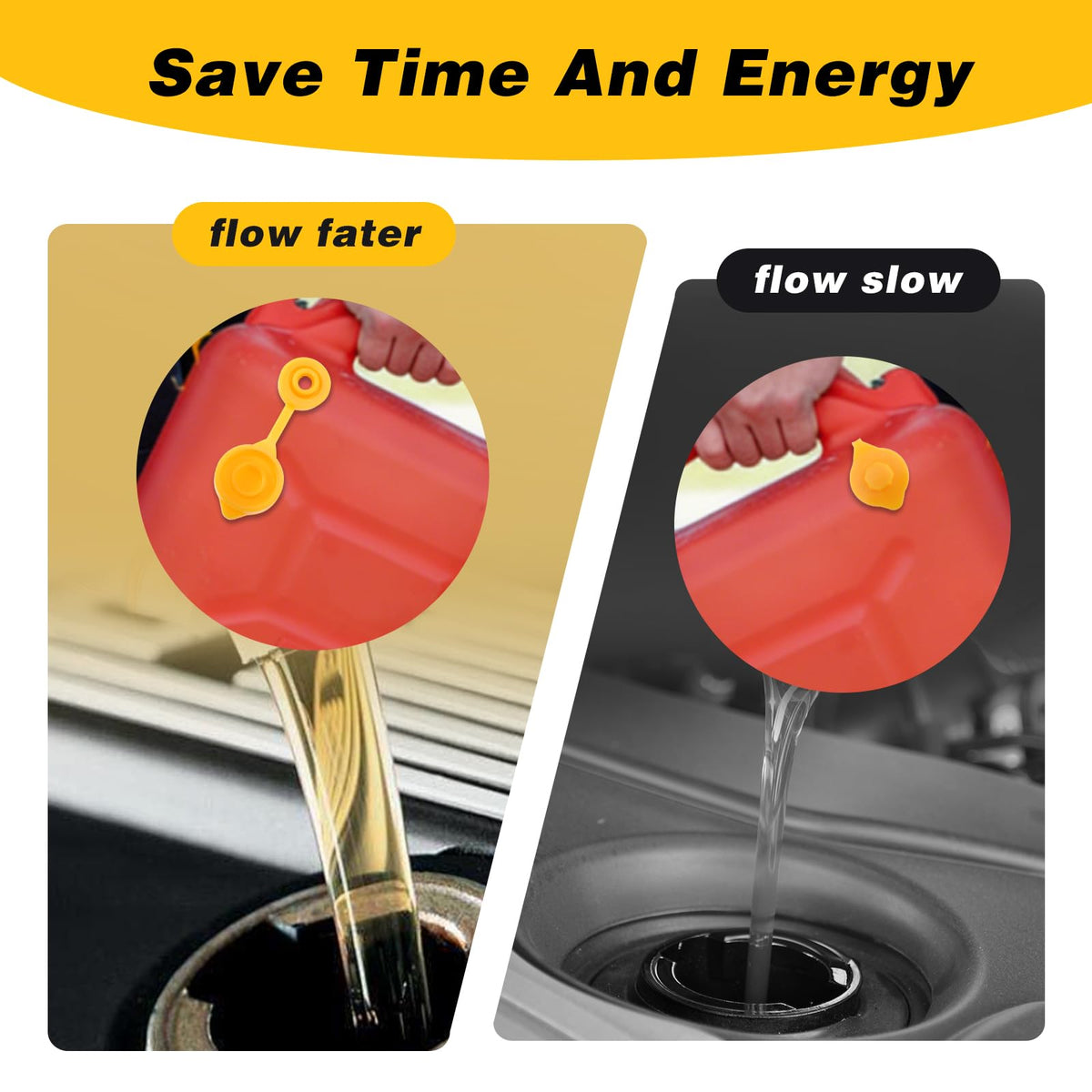 Yellow Plastic Gas Can Vent Caps G5954