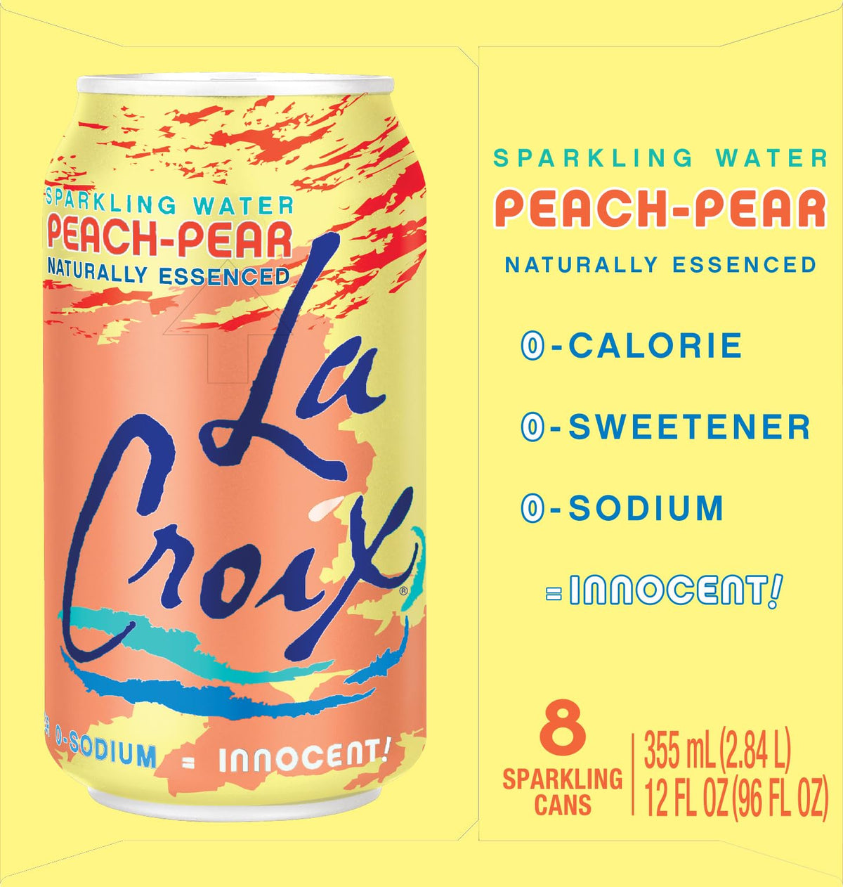 Sparkling Water Peach Pear 8 Pack 12 Fl Oz J189944