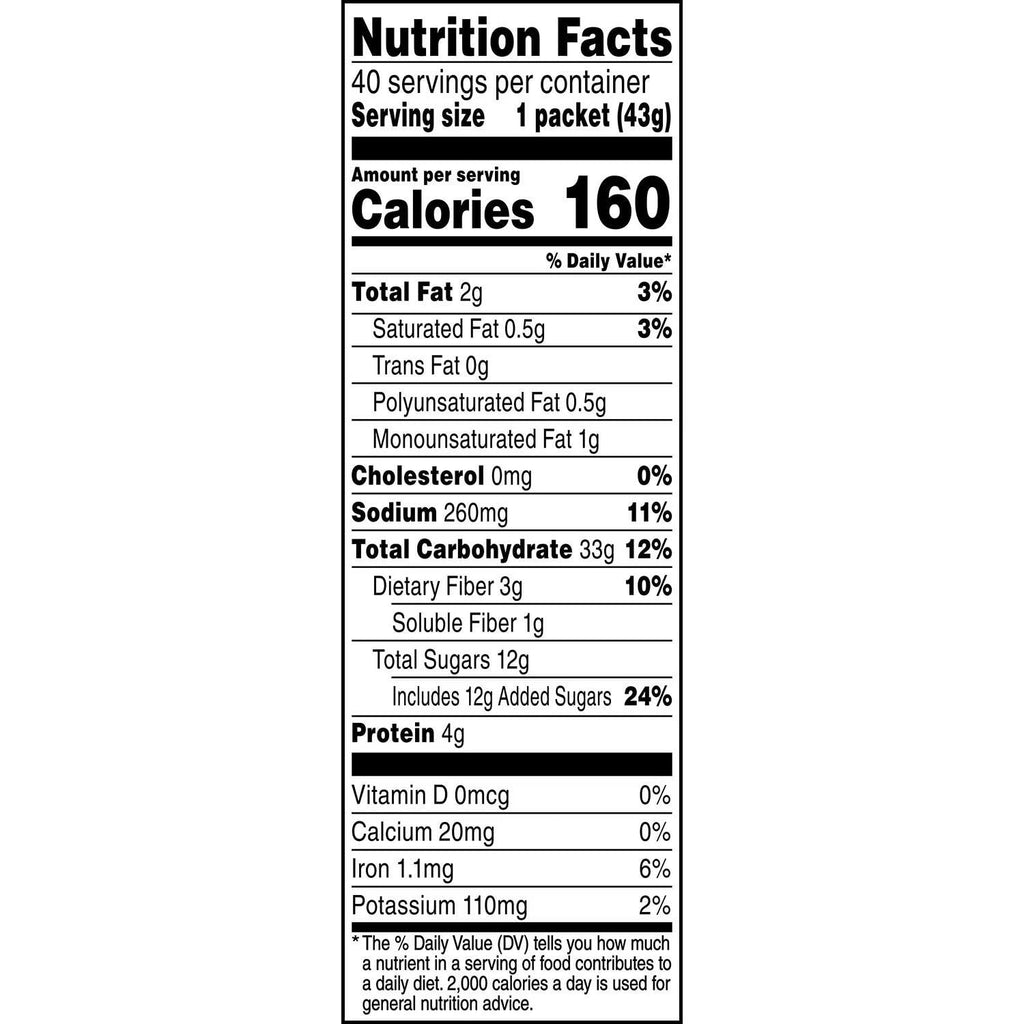 Maple & Brown Sugar Instant Oatmeal Cereal, 40 Count R213056
