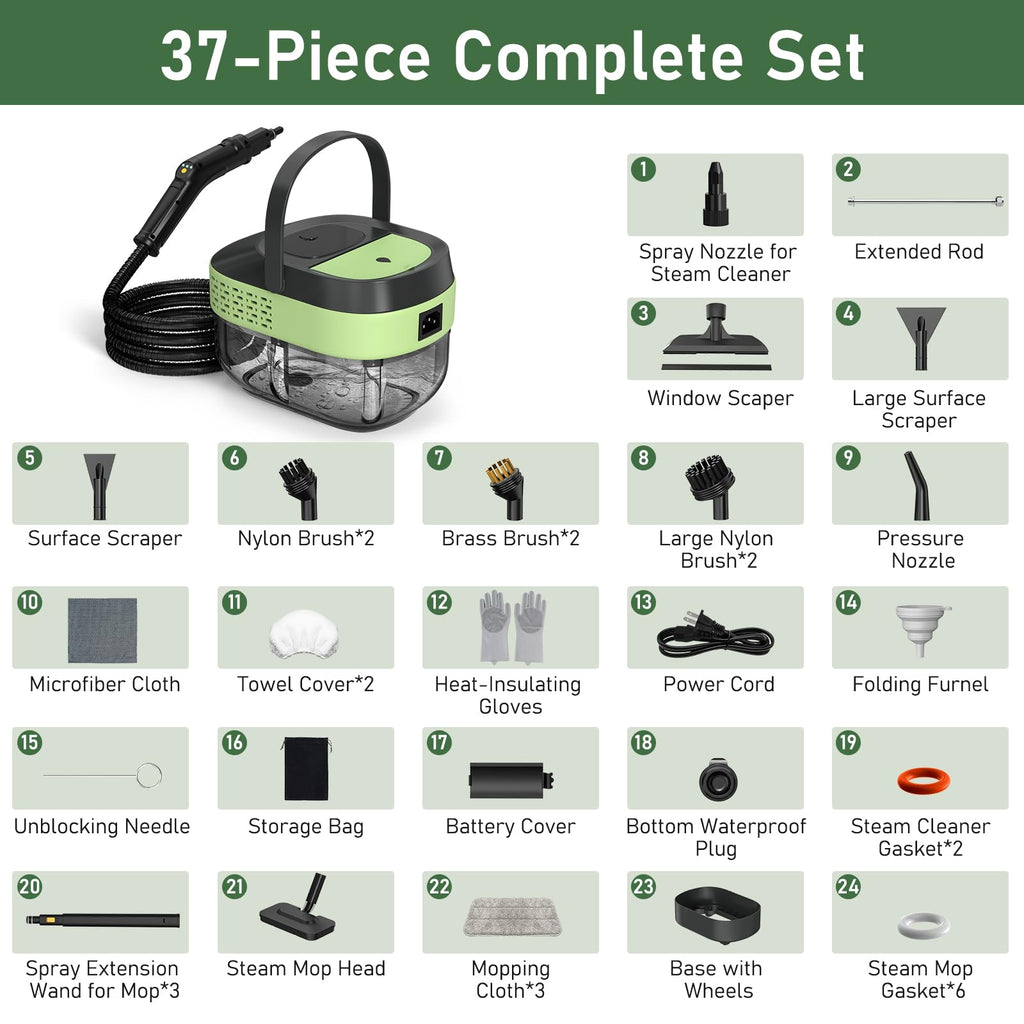 2500W Steam Mop Cleaner with 37 Accessories P698935