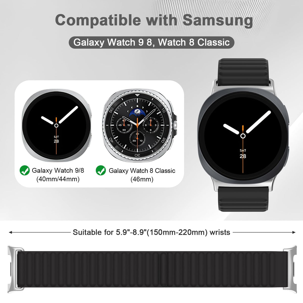 Magnetic Silicone Sport Band 40mm 44mm 46mm N4479