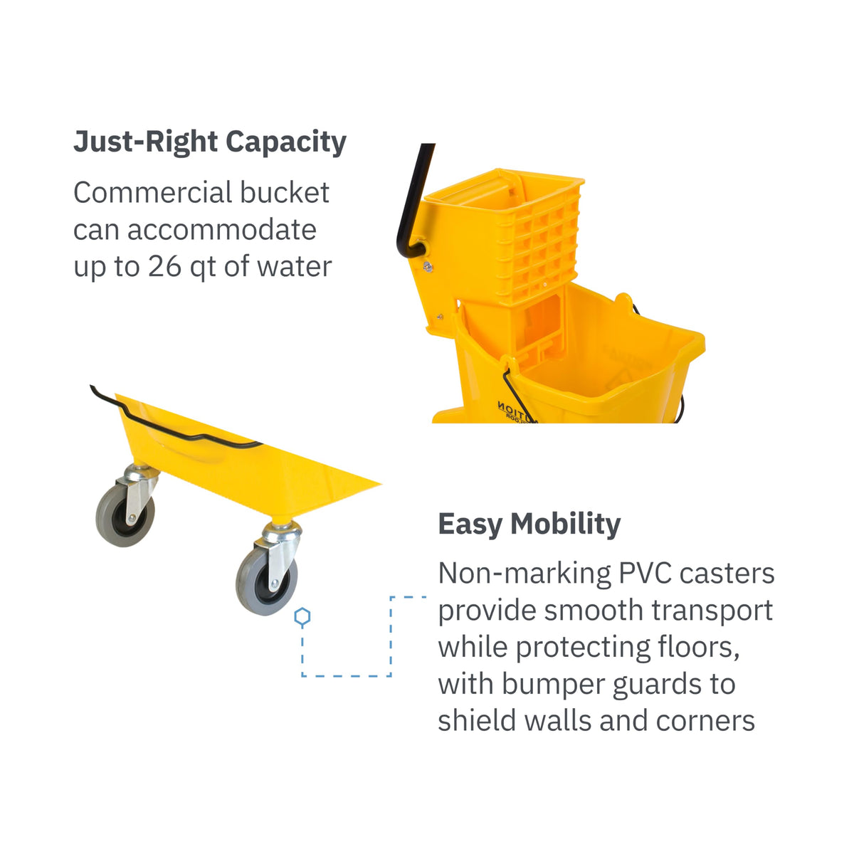 26 Qt Mop Bucket with Side Wringer T244