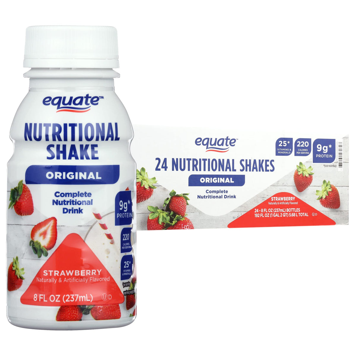 Strawberry Nutritional Shake 8 fl oz 24 Count I45287