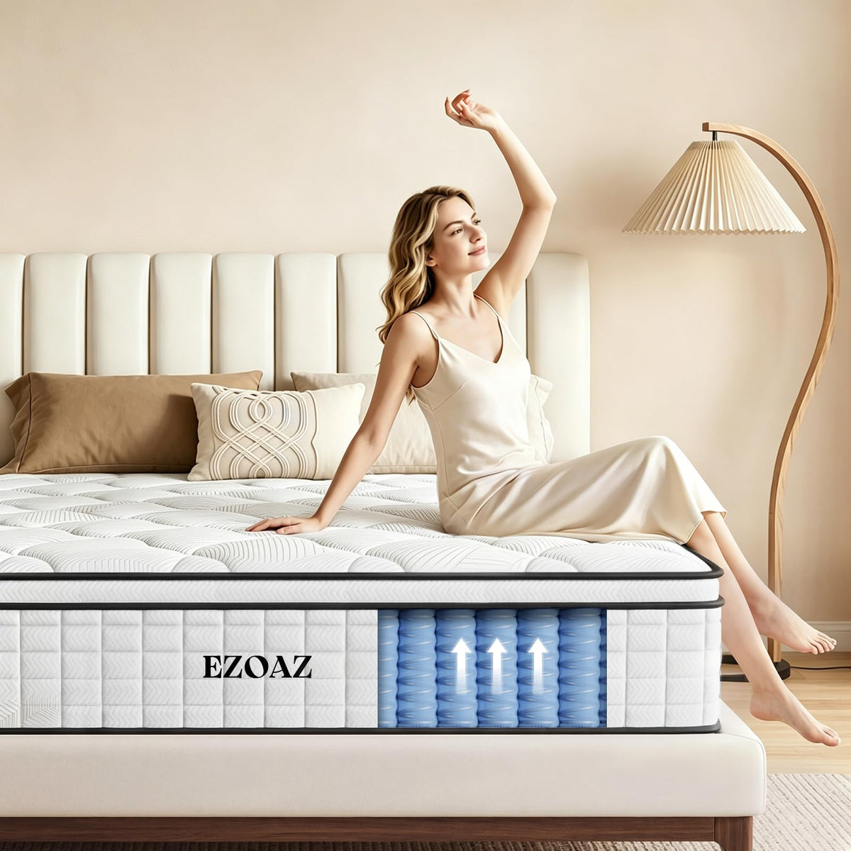 12 Inch Medium Firm Hybrid Full Mattress T873516