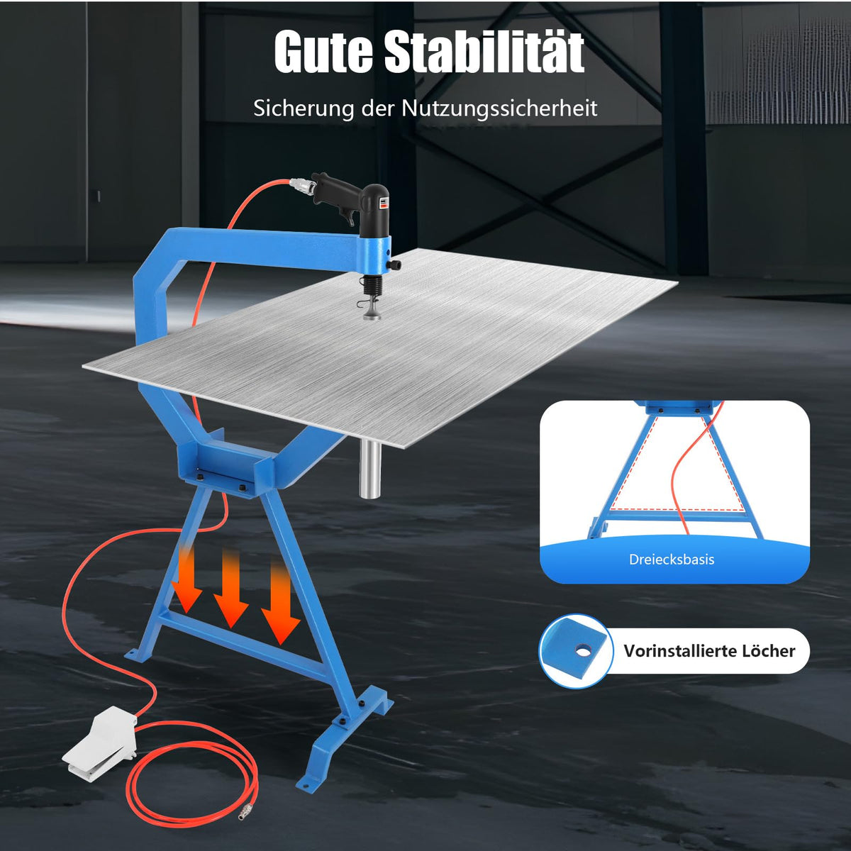 Pneumatic Planishing Hammer with 1"/2"/3" Anvils L895