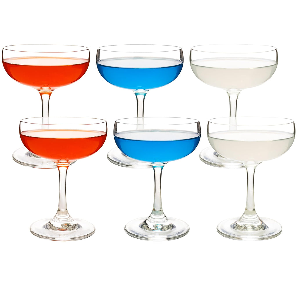 Champagne Glasses Set of 6 Crystal Cocktail Glasses 7 oz Q979684