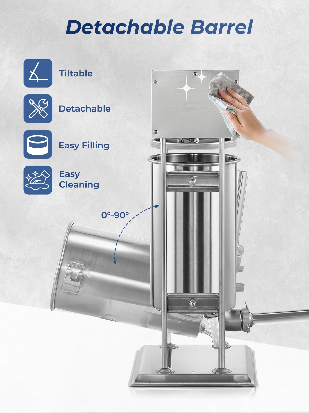 33LBS Stainless Steel Sausage Stuffer P801245