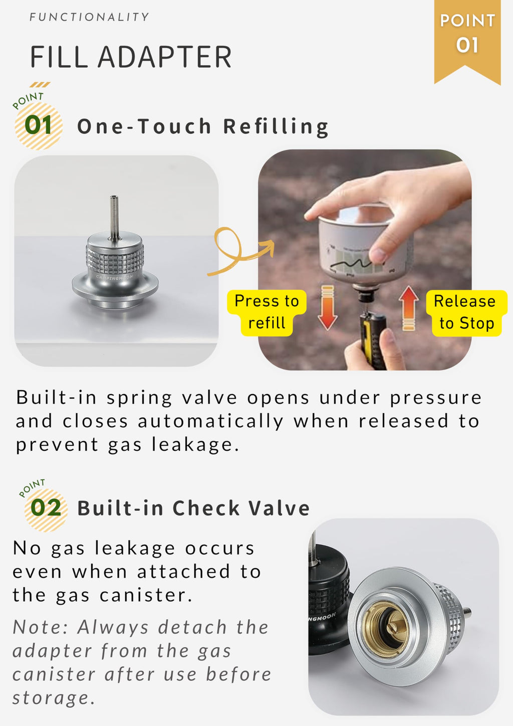 Cassette Canister to Butane Fill Adapter B5496