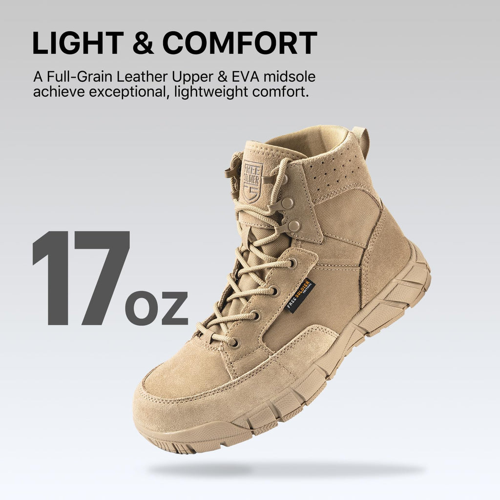 Men's 6 Inches Lightweight Waterproof Suede Leather Work Boots L770