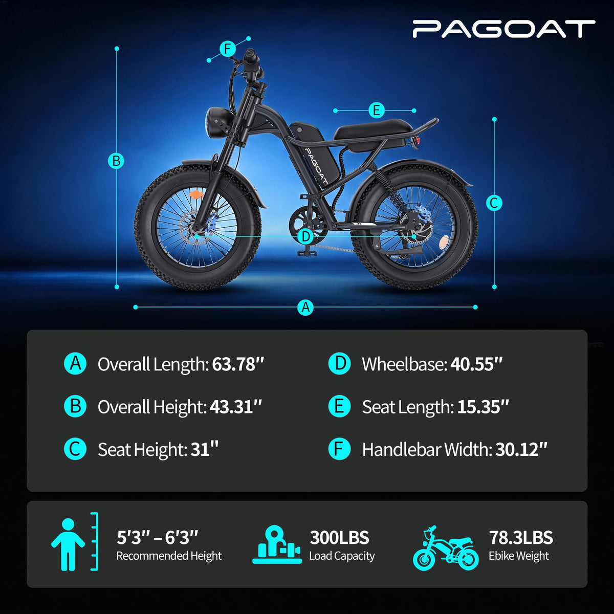 1500W Peak 20" x 4.0" Fat Tire Electric Bike N414