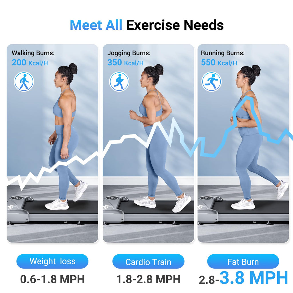 Portable Mini Treadmill 2.5HP 265 lbs Weight Capacity Y380