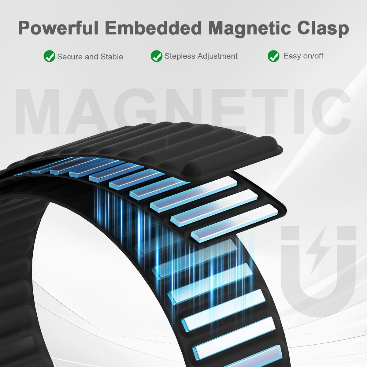 Magnetic Silicone Sport Band 40mm 44mm 46mm N4479