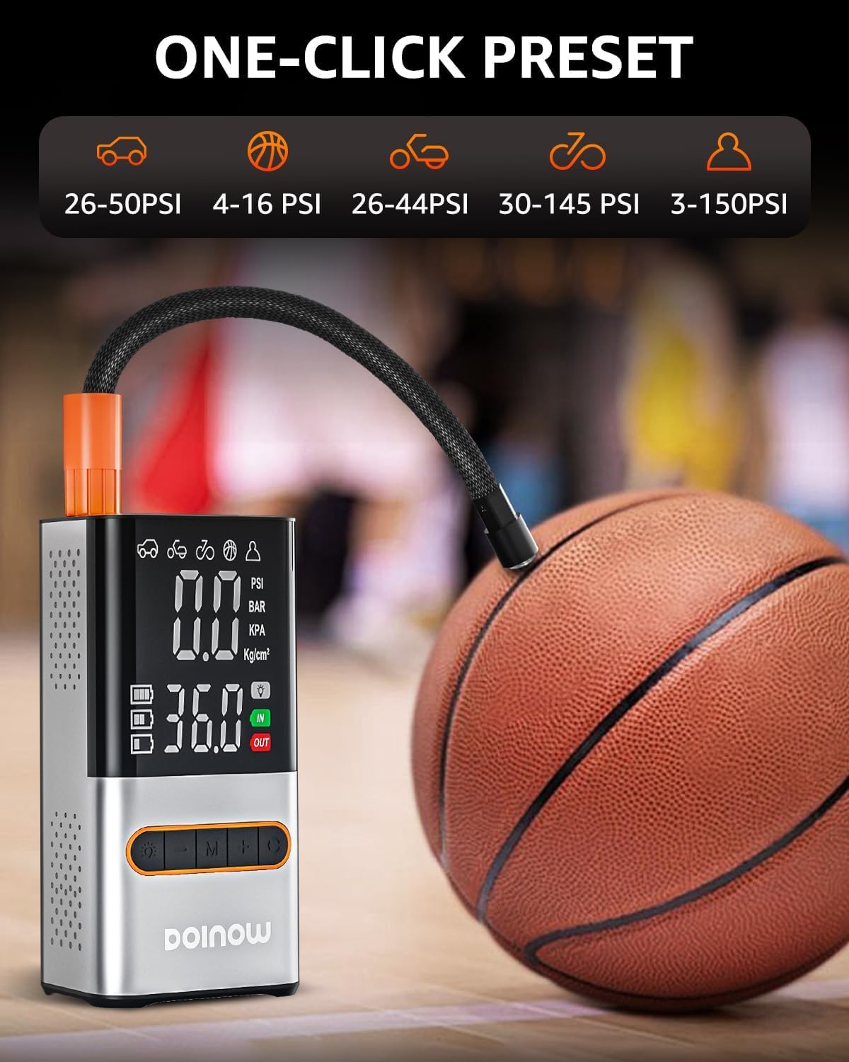 Portable Cordless Tire Inflator Air Compressor 150 PSI W714