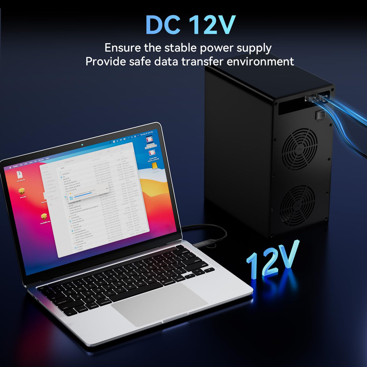 Aluminum 8 Bay Hard Drive Enclosure with Cooling Fan O267
