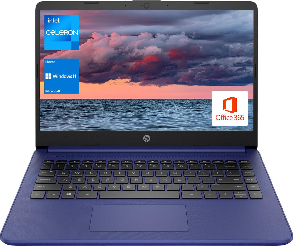 14" HD Display Intel Quad-Core N4120 4GB DDR4 RAM 64GB eMMC Blue Laptop Y2750