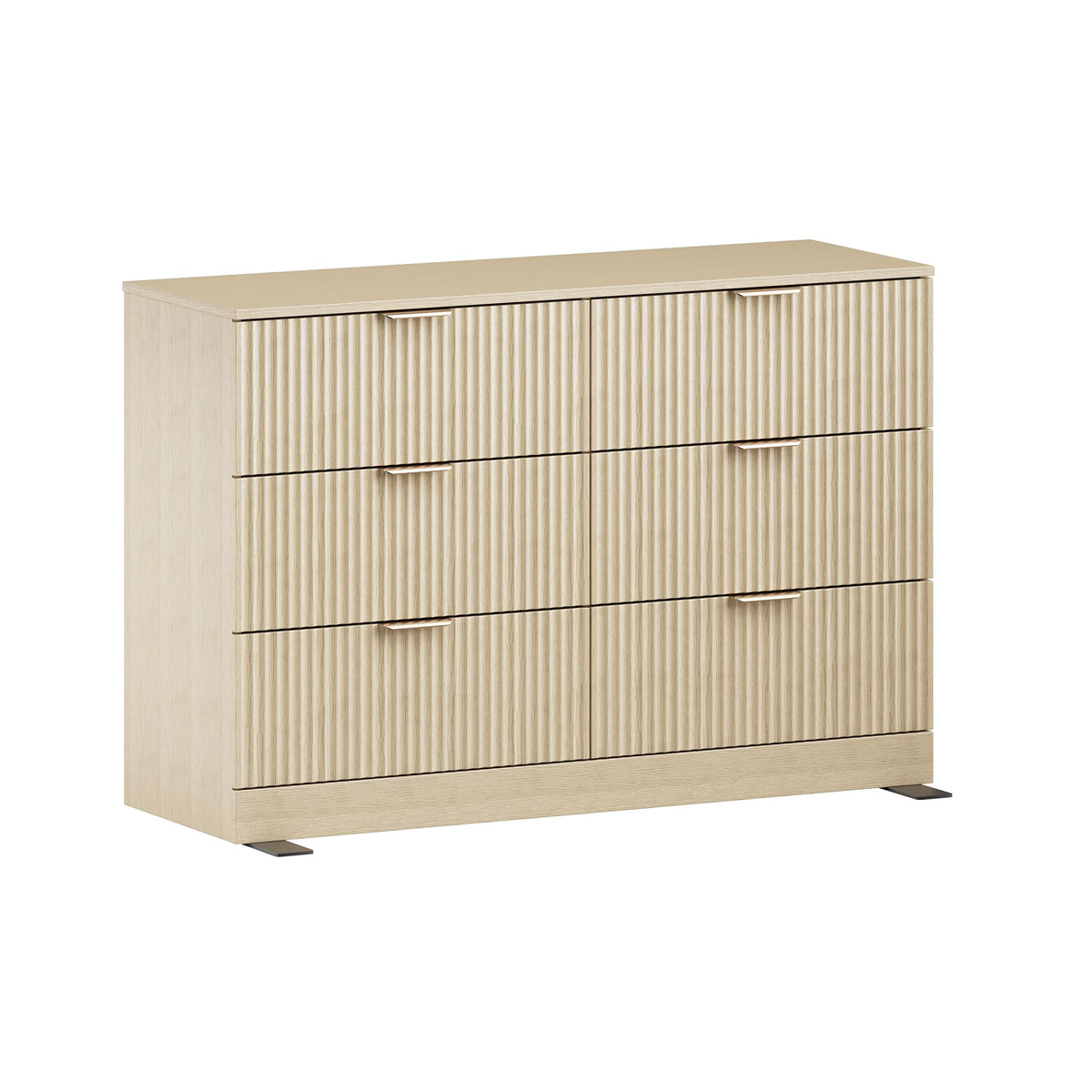 Natural Wood 6 Drawer Dresser I474