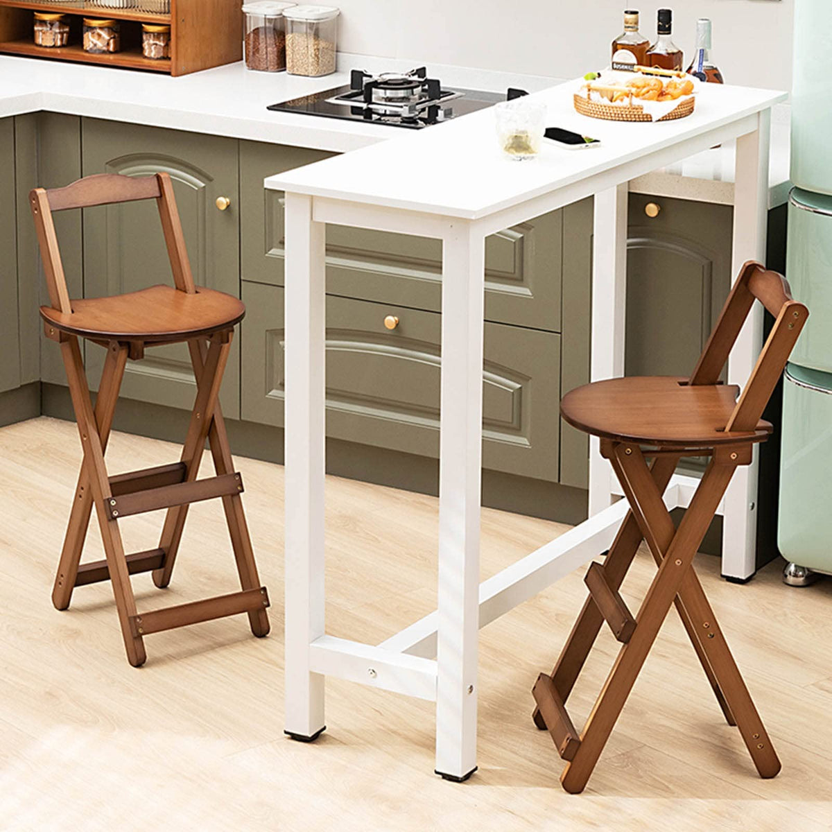 Folding Bar Stool Bamboo Kitchen Stools P788859
