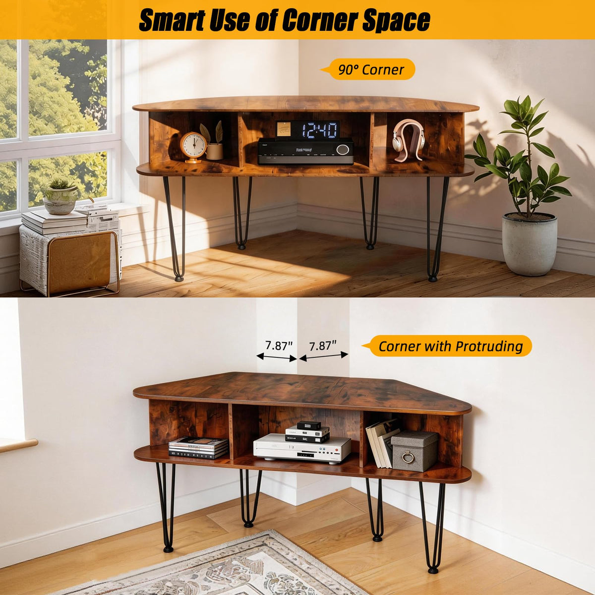 Corner TV Stand with Storage Q17258